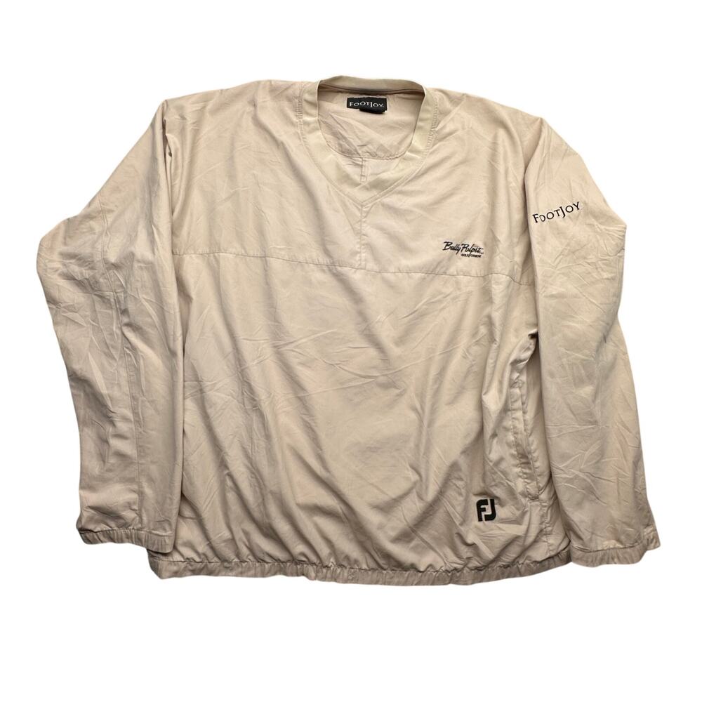 FootJoy FJ Bully Pulpit Golf Course Windbreaker Pullvoer Mens XL Tan Brown